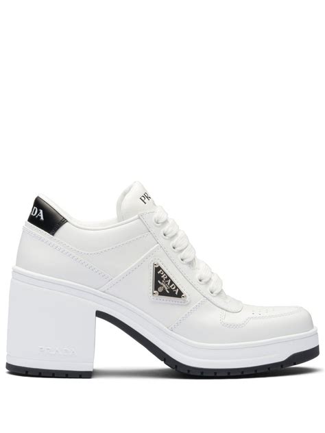 prada womens sneakers high top|prada downtown sneakers women's.